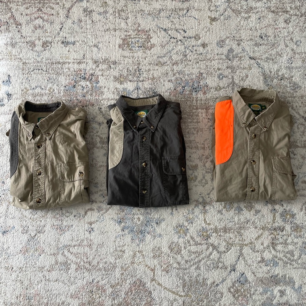 Three Men’s Cabelas Shooting Shirts
